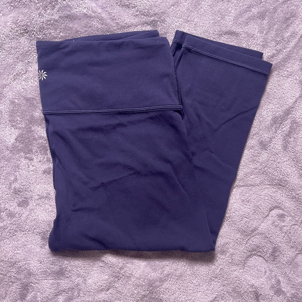 Athleta Elation Crop Navy Leggings
